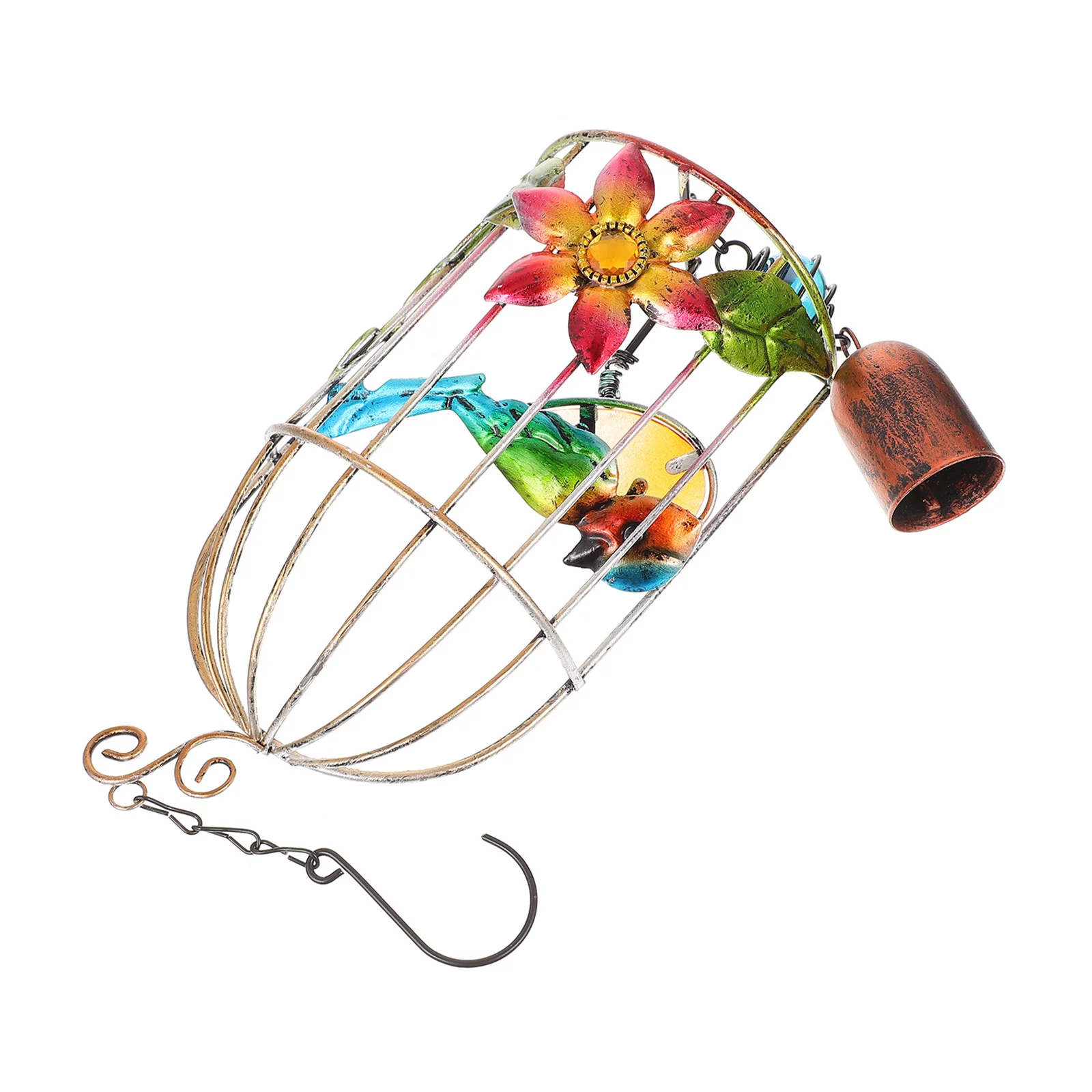 

1Pcs Iron Chime Sweet Crisp Sound Housewarming Gift Indoor Outdoor Decoration Birdcage Wind Chime
