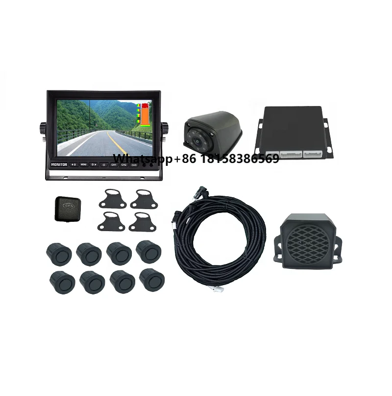 

New Design School Bus 16pcs Radar Parking Sensor with 4pcs Cameras and 1 with GPS