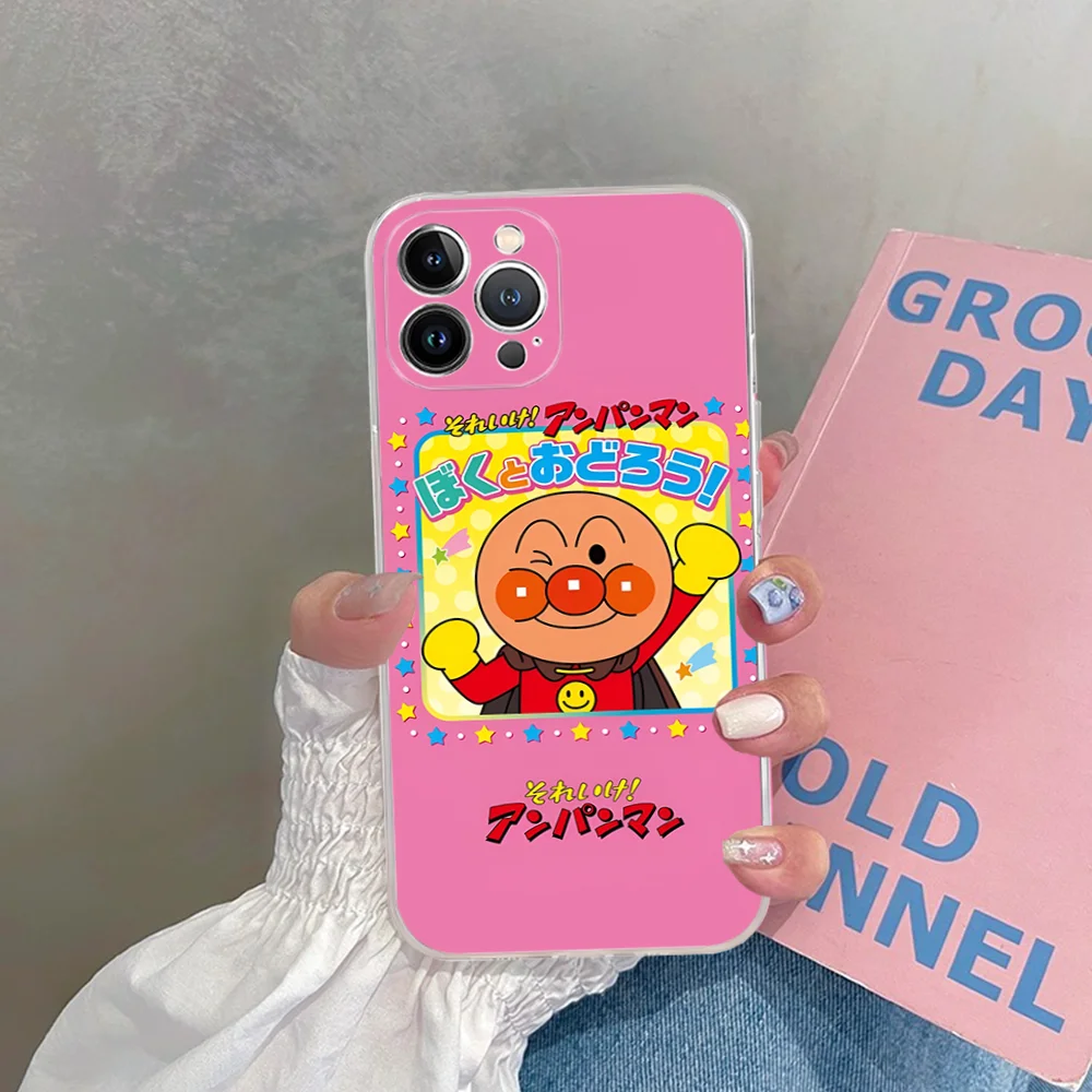 Fashion A-Anpanman Phone Case For iPhone 15 14 11 12 13 Mini Pro XS Max Cover 6 7 8 Plus X XR SE 2020 Funda Shell