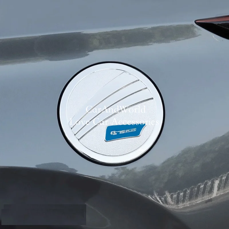ABS Chrome Fuel Oil tank Cap Trims Gasoline Cover Sticker For Changan CS75plus CS75 Plus 2020-2024 Car Accessories