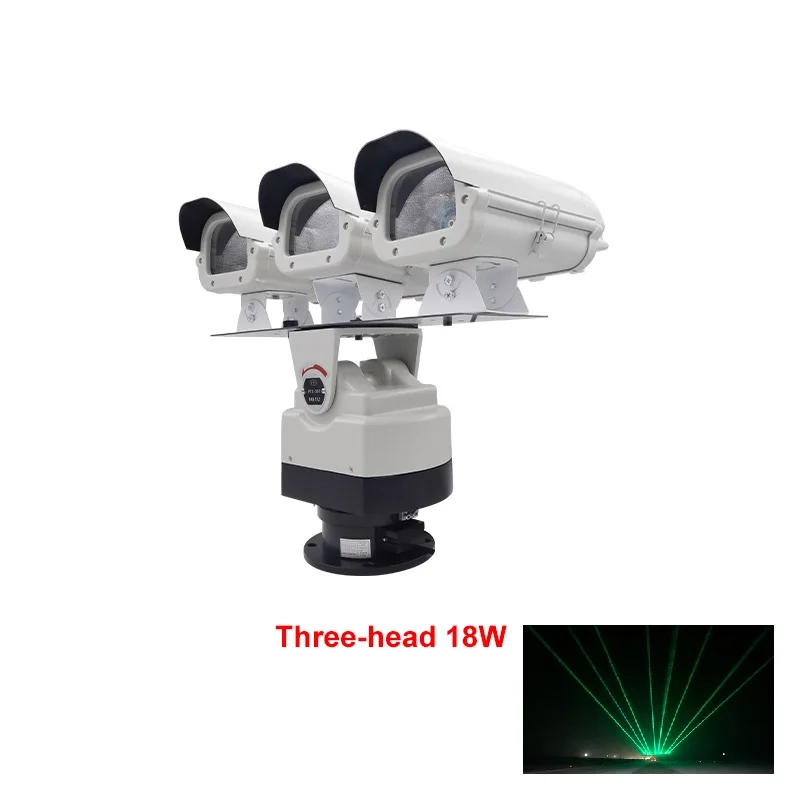 520nm ثلاثة رئيس 18 واط مقاوم للماء أضواء تحذير الطريق السريع في الهواء الطلق أضواء معلم معدات طارد الطيور