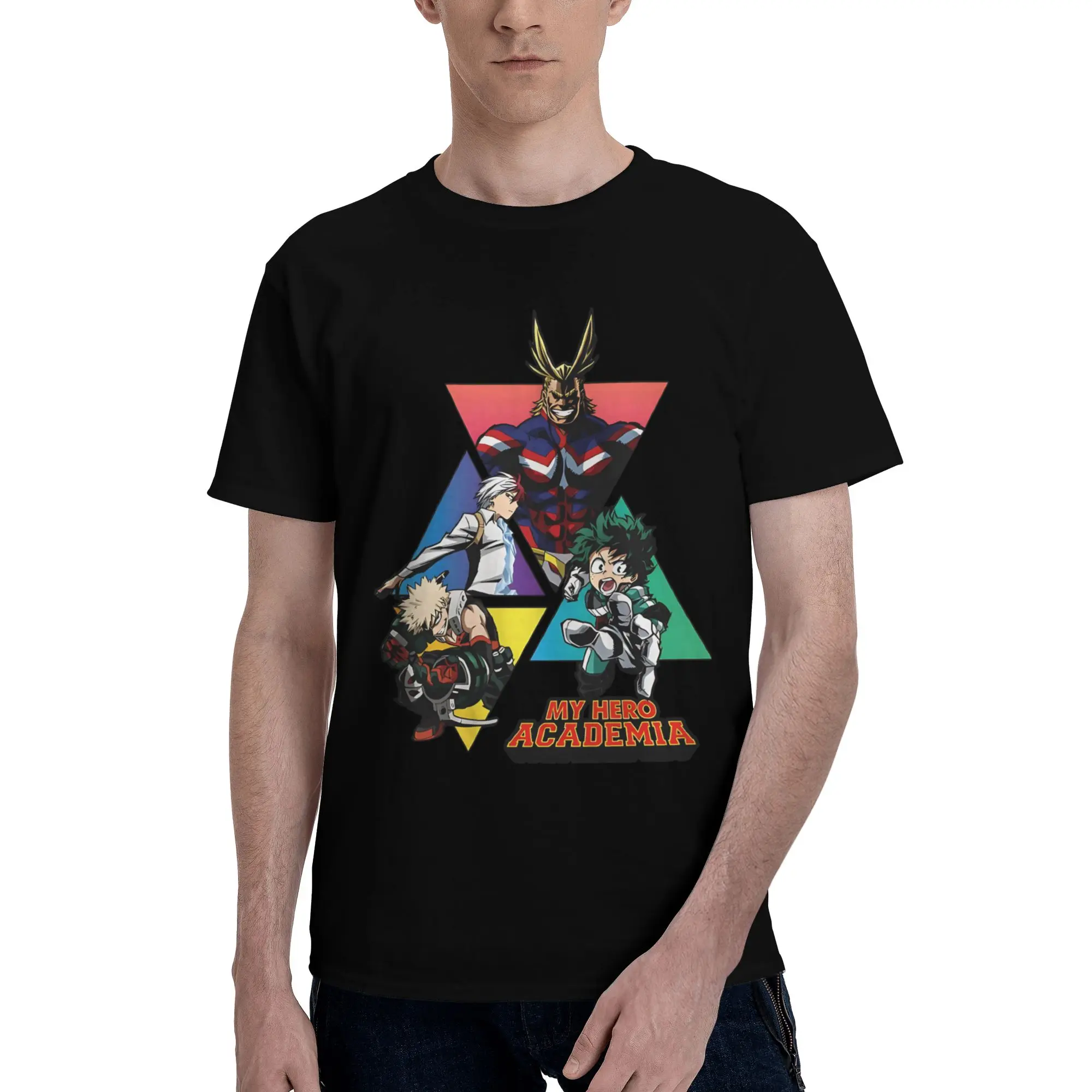 the undefeated squad  Funny Graphic 100% Cotton T-Shirt Bandai My Hero Academia Tees Tops For Men