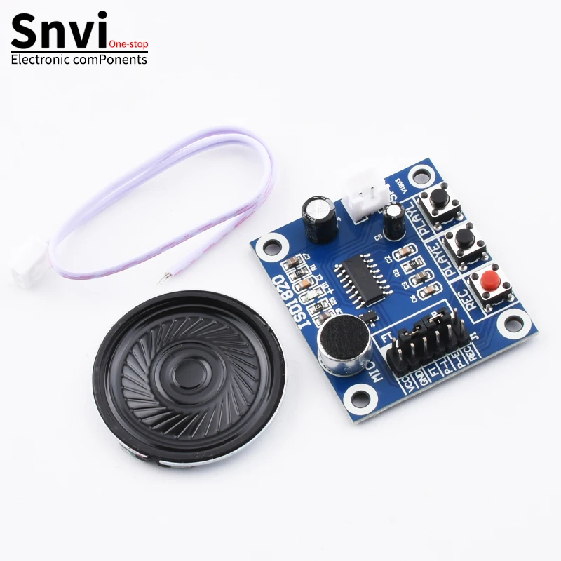 ISD1820 recording module voice module the voice board telediphone module board with Microphones + Loudspeaker