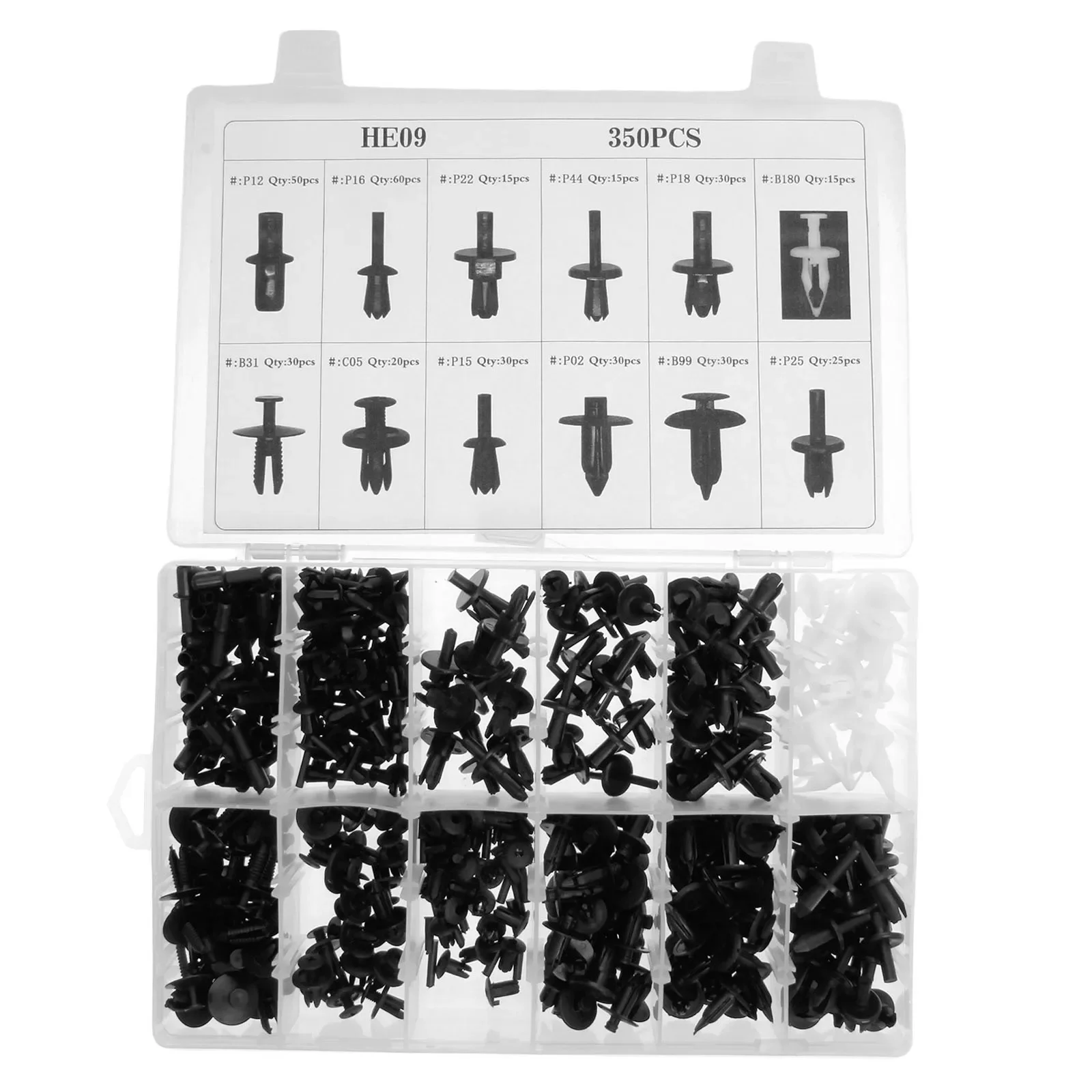 350Pcs Auto Car Push Pin Rivet Trim Clips Fastener Panel Body Interior Assortment Set For G M BMW Ford Volvo Toyota Honda Nissan