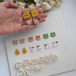 Animal Series/Chicken/Frog/Rabbit/Deer Polymer Clay Cutter Clay Diy Earring Pendant Jewelry Molding Cutting Mold Ceramic Tool