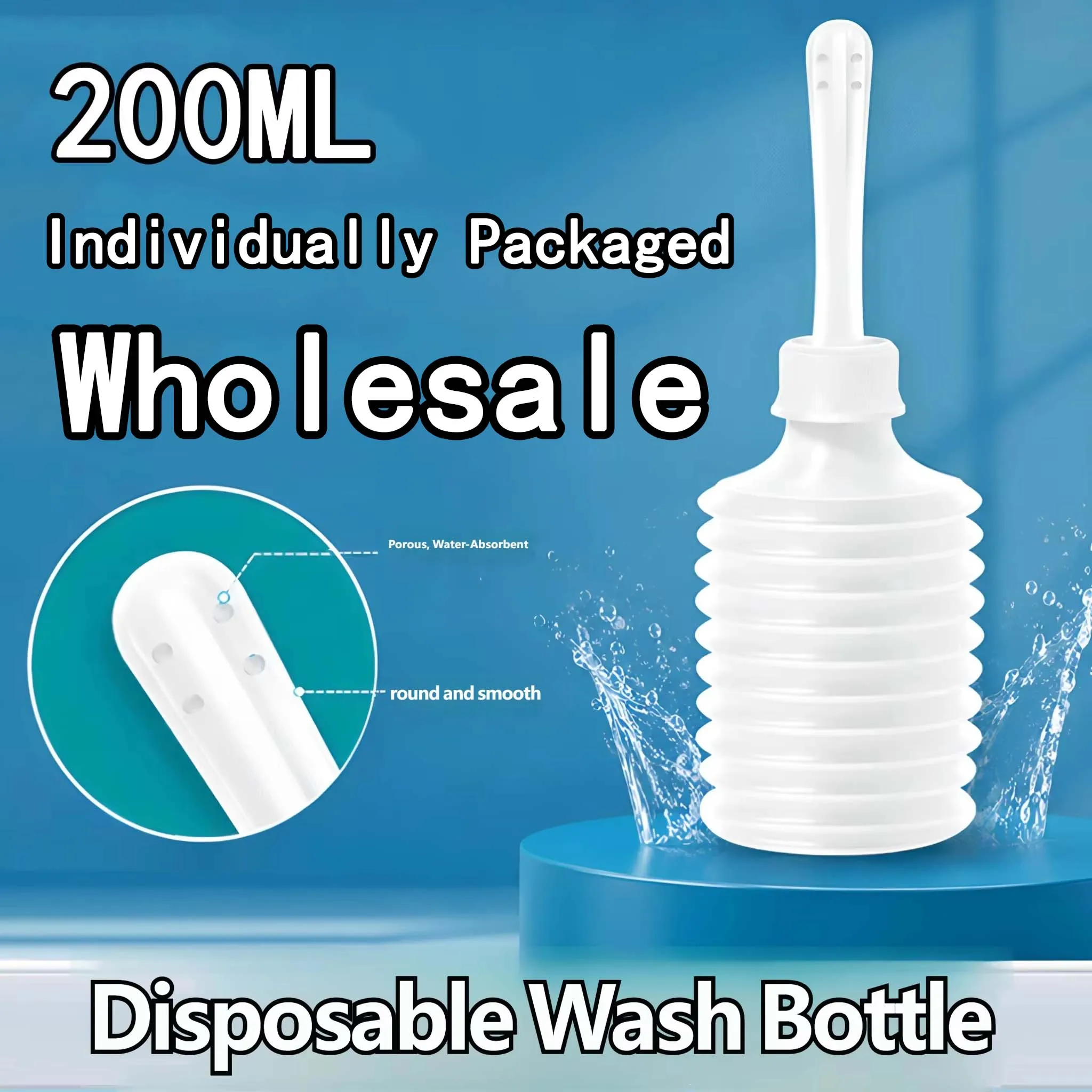 Disposable Feminine Wash Bottle  Smooth Nozzle Portable Handheld Personal Cleansing Irrigator Women Intimate Hygiene Care Tool