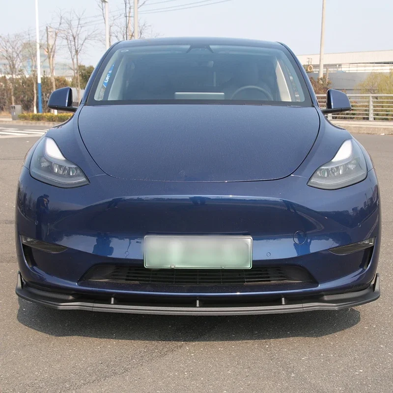 Przedni zderzak samochodowy część rozdzielająca nakładki zderzaka dla Tesla Model Y 2019 -2023 zestaw dyfuzora nadwozia Spoiler osłonka na zderzak