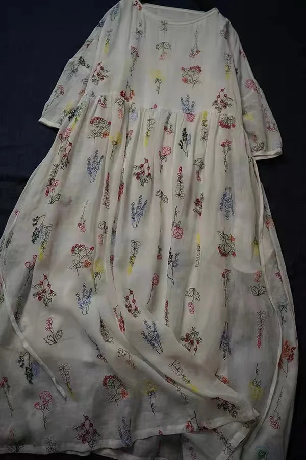 

Легкая летняя женская юбка трапециевидной формы с цветочным принтом ort Sve round Ne из марлевого материала длиной миди Ele Swinging