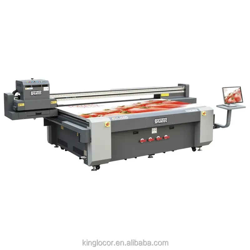 Customized 2021 New Design High Speed Ricoh Gen6 Head UV Flatbed Wide Format Printer Digital UV Inkjet Printing Machine