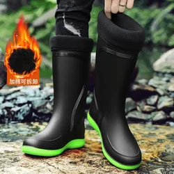 Platform Snow Boots Men's 2023 New Winter Double Face Leather Short Ugg Fleece-lined Thickening Thermal Cotton Shoes