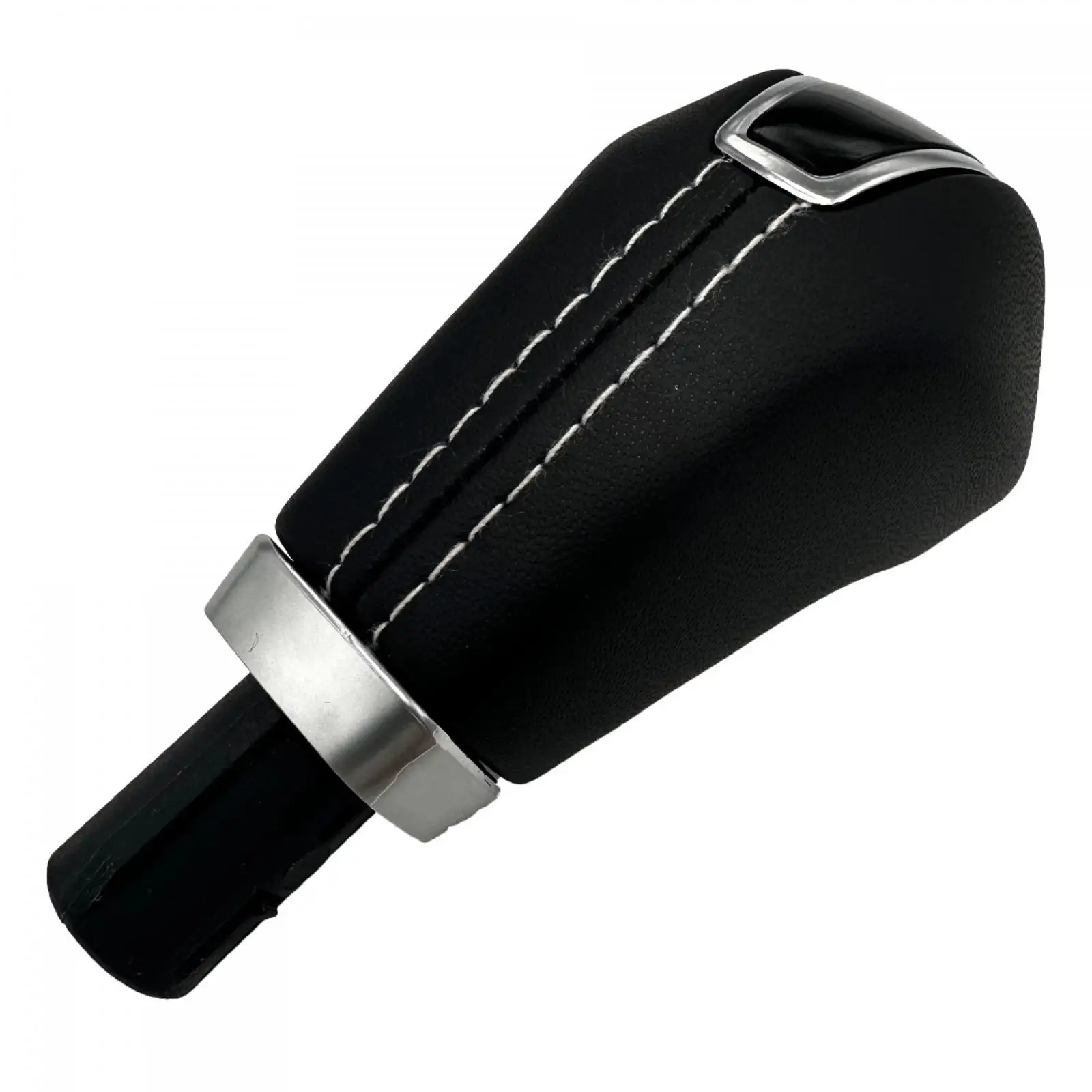 

Gear Shift Lever Knob Replacement Black PU Leather Car Interior Decor for Hyundai Santa Fe Automatic 2013-2016