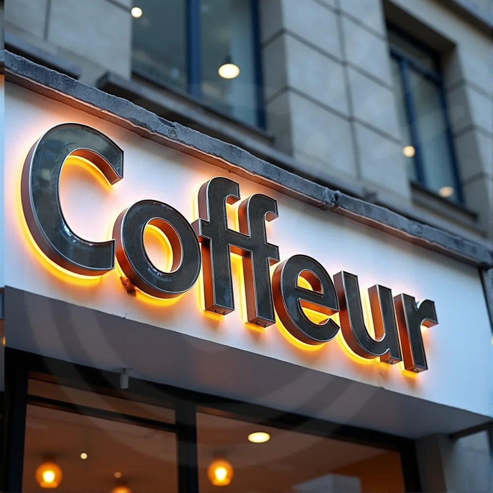 

Custom LED Backlit Letters Sign 3D Metal Illuminated Light Up for Outdoor Business Storefront Waterproof Advertising Signage