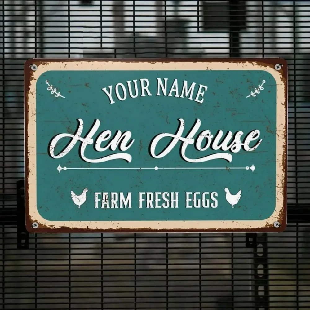 Personalized Customizable 2D Flat Vintage Metal Garden Sign, Waterproof Yard Art, Outdoor Home Wall Decor Plaque