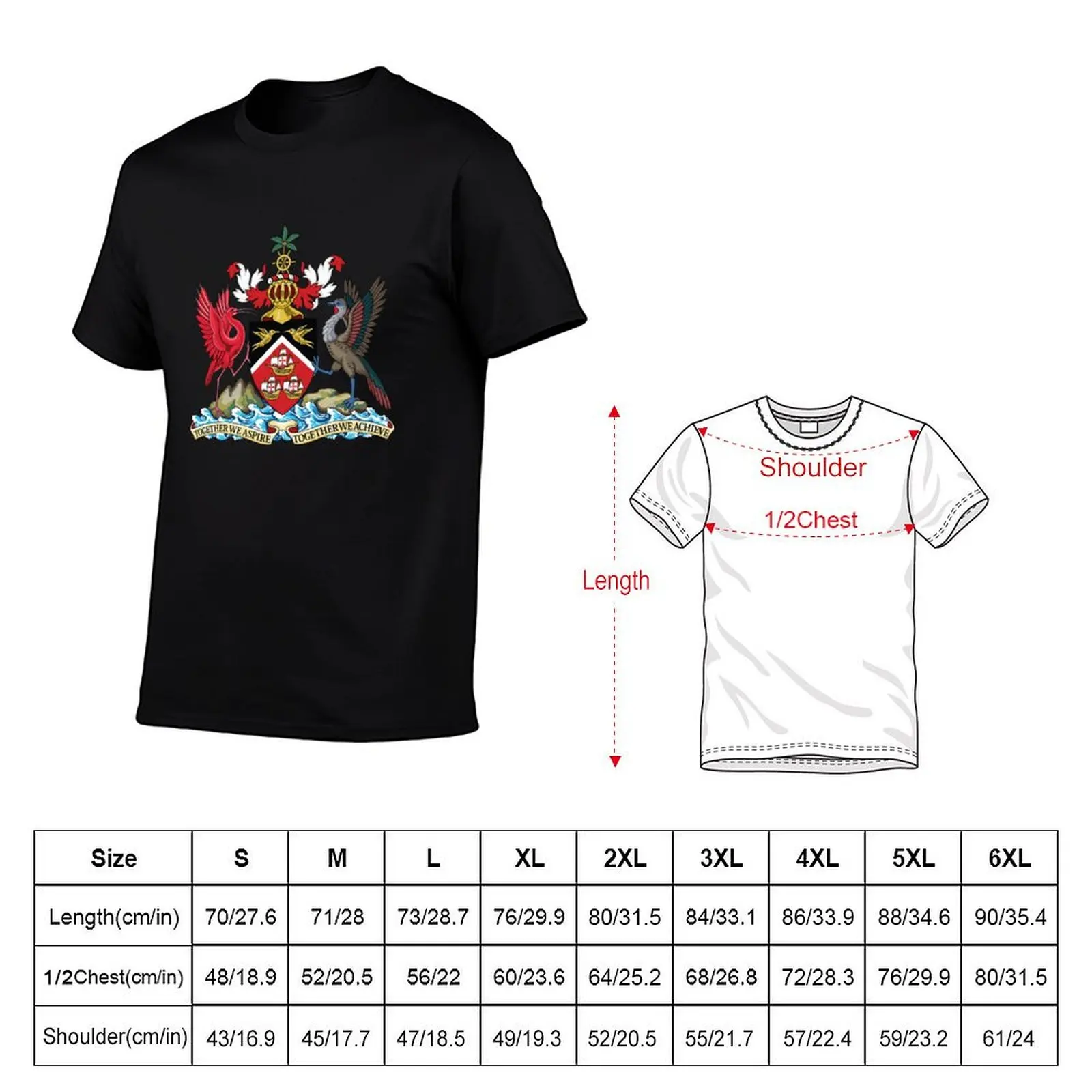 100% Trinidad Arms cotton t shirts Tobago cotton shirt man t graphic and of Coat t shirts man T-Shirt