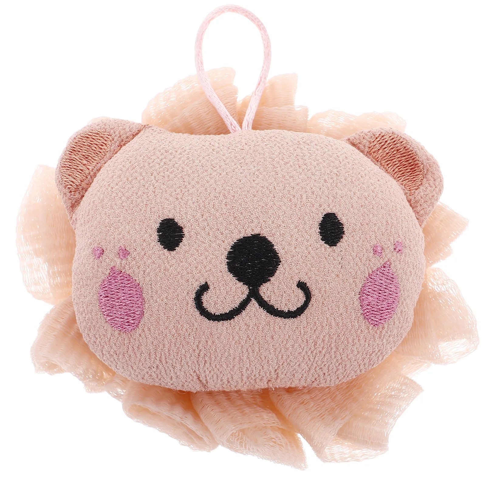 

Cartoon Lion 2-in-1 Bath Puff Body Scrubber Exfoliating Shower Loofah for Kids Adults Soft Mesh Lathering Bath Accessory Cute
