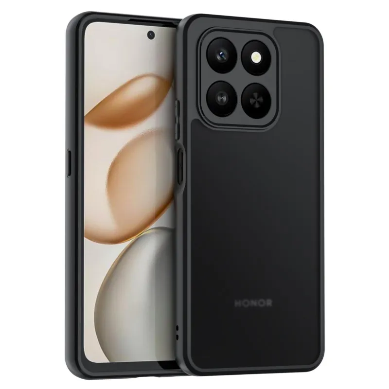 حافظة لهاتف Honor X7d لهاتف Honor X7d حافظة لهاتف Honor X7d حافظة لهاتف Honor X7d 4G 5G بسيطة سوداء غير لامعة مضادة للبصمة