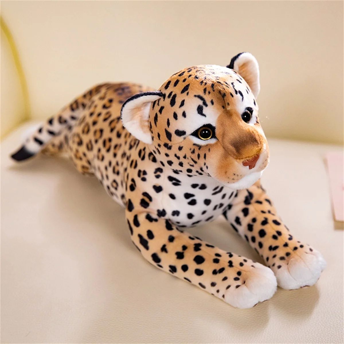 1pc Real Life Lion&Tiger&Leopard Stuffed Plush Animals Toys for Children Simulation Cute Kids Doll Christmas Gift for Girls