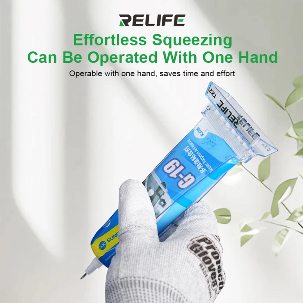 RELIFE TX2 Adhesive Dispenser 50ML with Widened Base for Mobile Phone Repair Soldering Tubular Solvent Dispenser Squeeze Tool