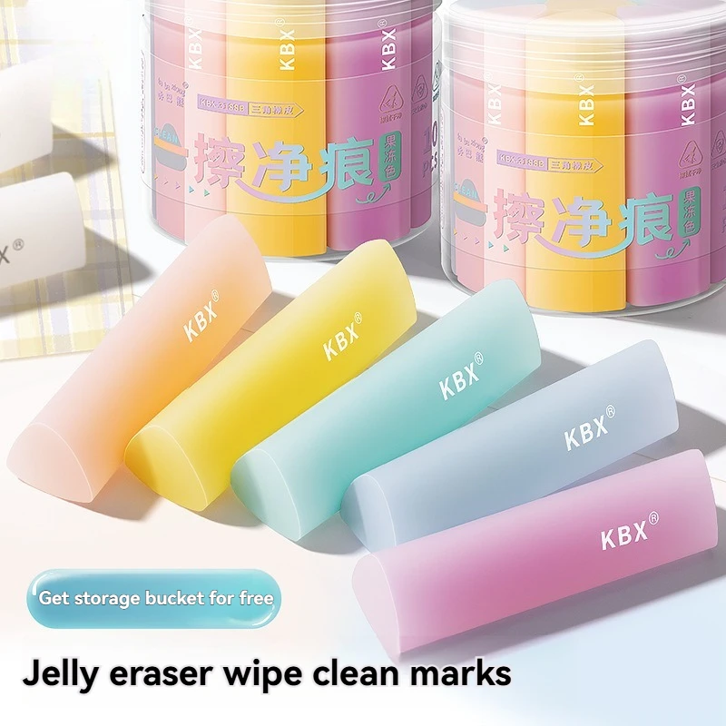 10PC Triangle, No Shavings Super Clean Student Specific Eraser Used For Writing Erasing Lines Leaving No Marks