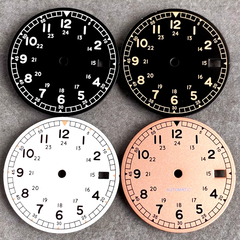 

29mm Pilot Watch Dial Face Luminous Lollipop Hands Fit NH35 NH36 NH38 NH70 NH71 NH72 Automatic Movement Watch Parts Accessories