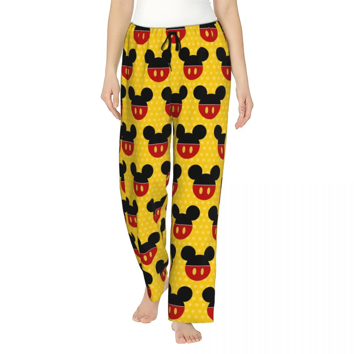 

Custom Cartoon Animation Minnie Mickey Mouse Pajama Pants Sleepwear Womens Elastic Waistband Sleep Lounge Bottoms with Pockets