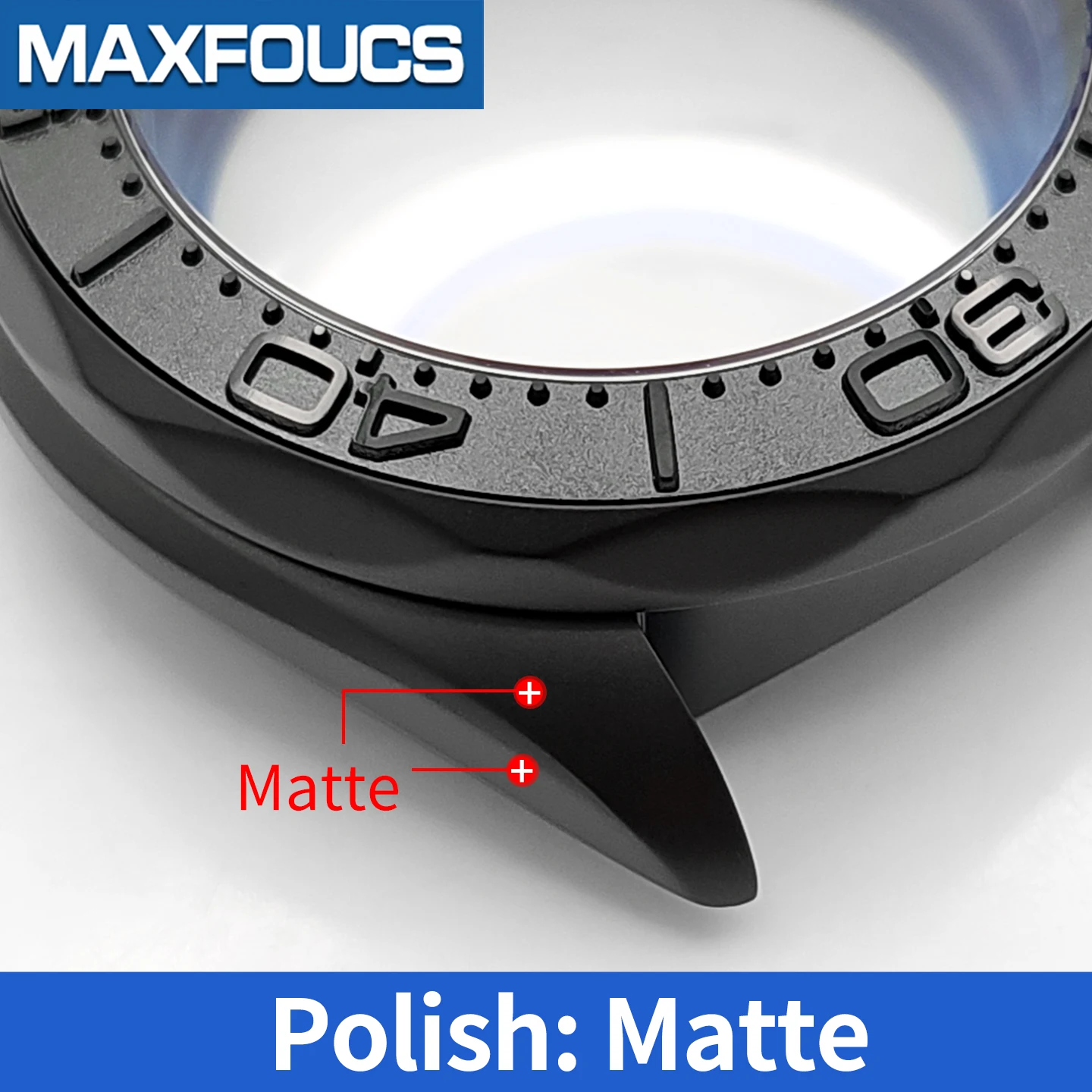 Sea/Master SKX 3.8 Uhrengehäuse-Set, schwarz matt, passend für NH35/NH36/NH34 MOD-Uhrengehäuse, Teile, Saphirkrone, individuelles Zubehör – Detail 6