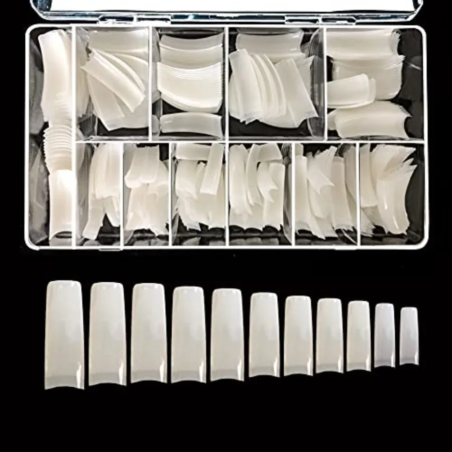 VIVACE Natural Half Moon Acrylic Gel Nail Tips