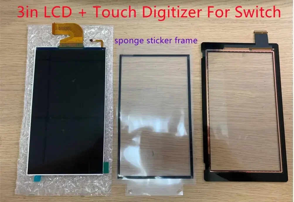 For NS Switch Gamepad LCD Display Touch Screen Assembly Digitizer +free Adhesive Strips Sticker for Nintendo Switch Game Console