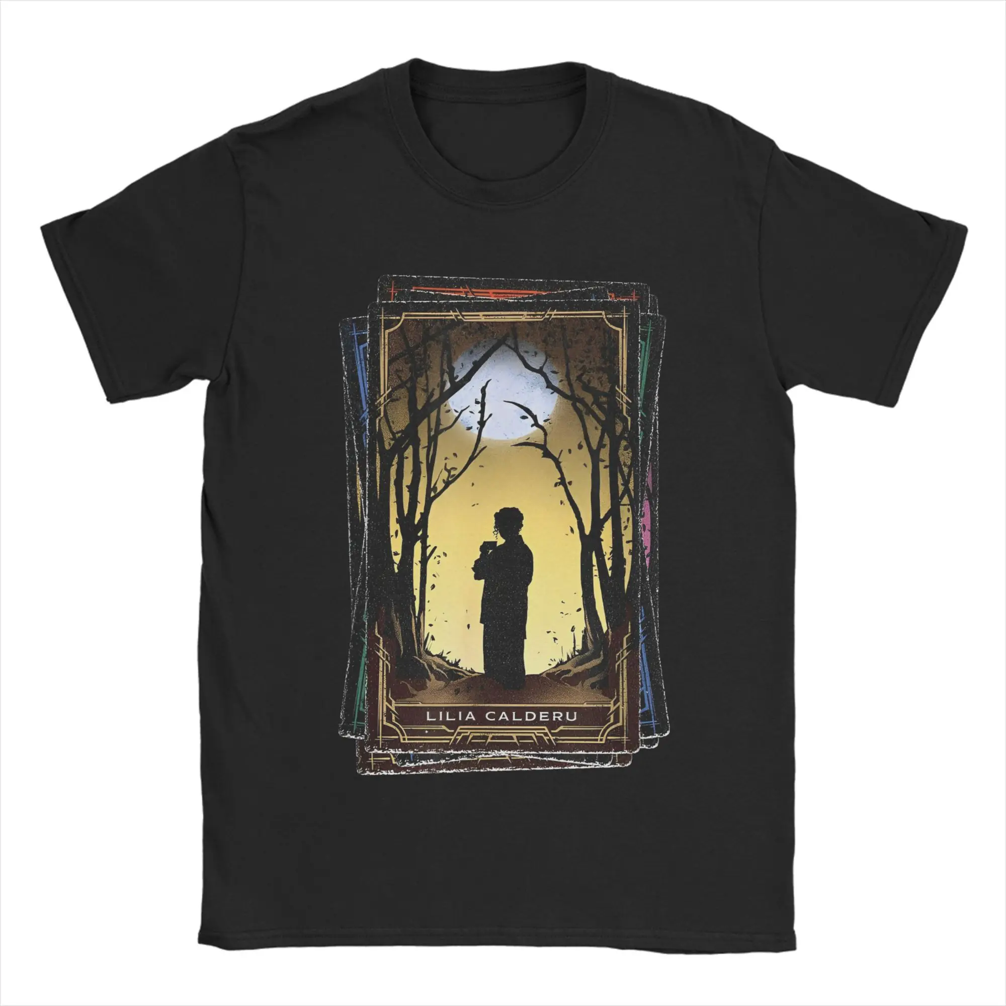 Camisetas para hombre Agatha All Along Lilia Calderu, cartas de Tarot, camisetas de algodón locas, camiseta de manga corta con arnés de película, mercancía 4XL 5XL