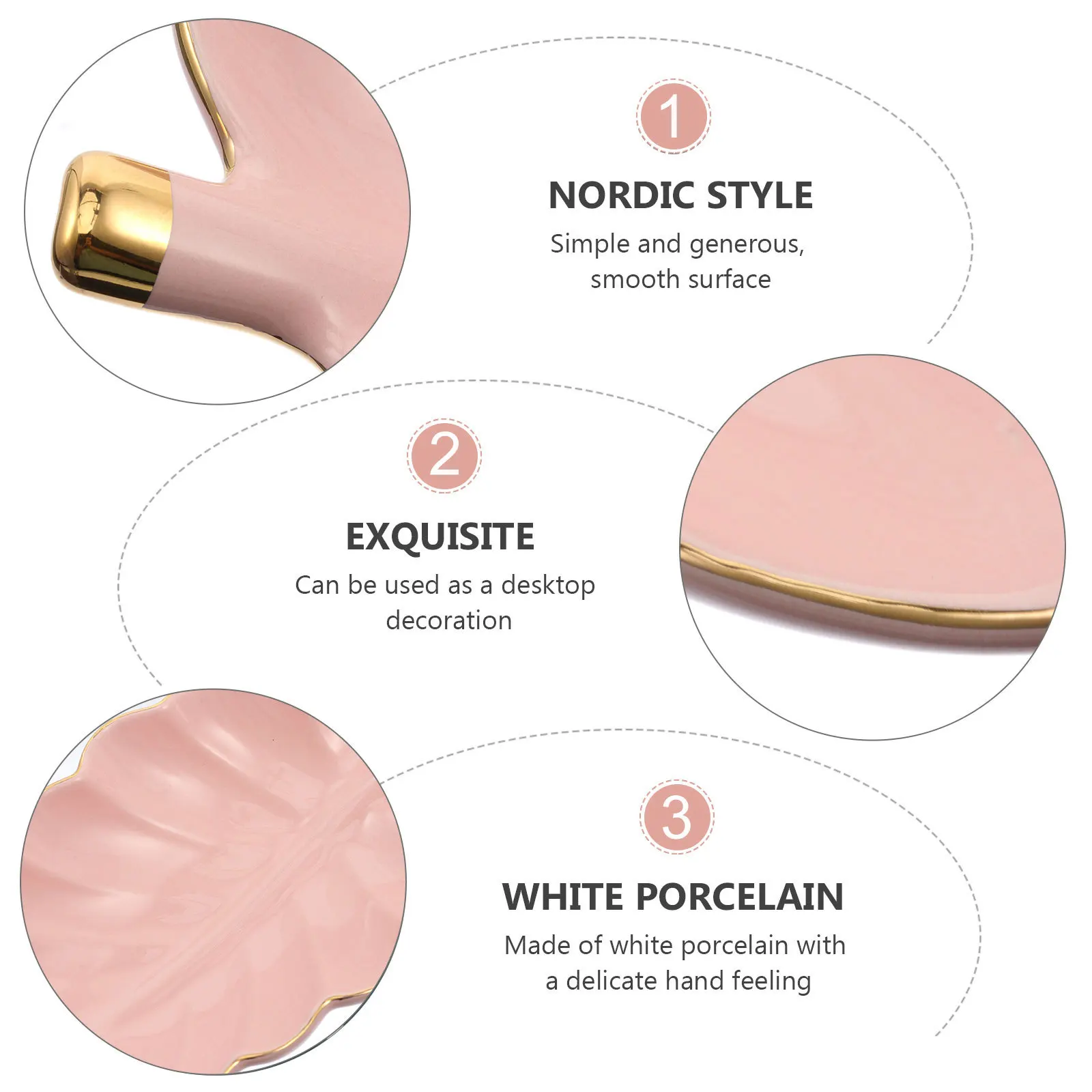 

Leaf Design Ceramic Jewelry Tray Pretty and Durable Organizer for Accessories Bedroom Living Room Jewelry Storage Plate