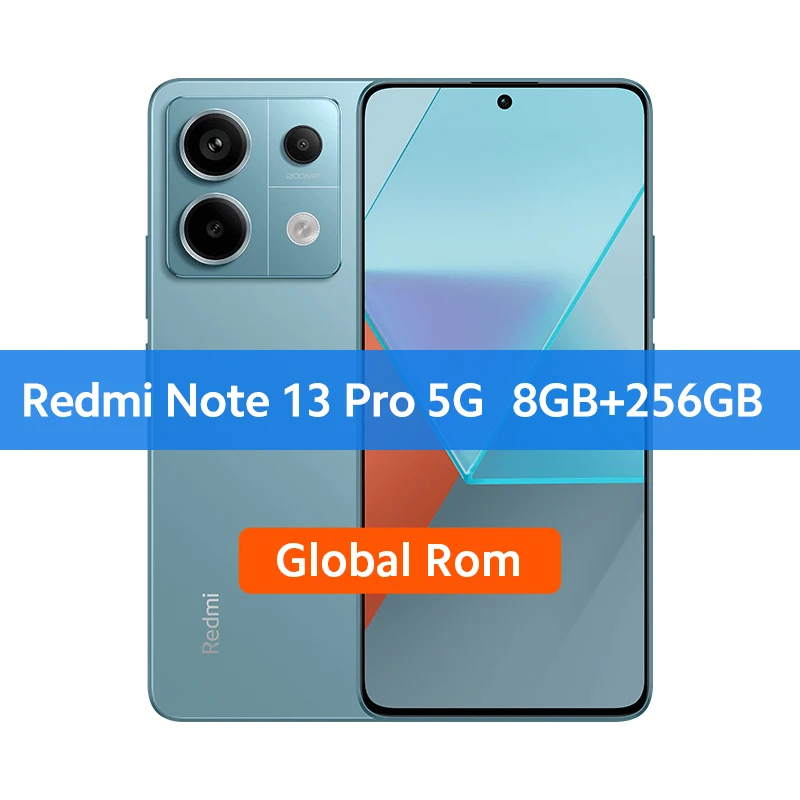 Global ROM Xiaomi Redmi Note 13 Pro 5G Smartphone Snapdragon 7s Gen 2 120Hz Screen 5100mAh 67W Fast Charging Cellphone 8GB 256G