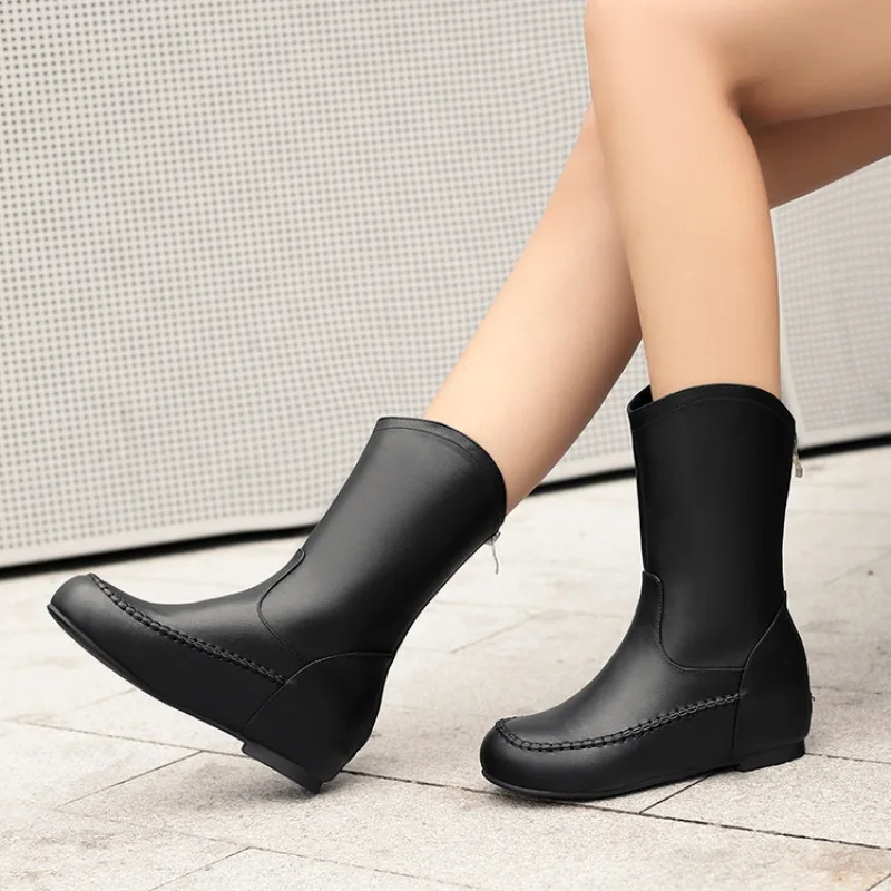 Picture 6: 2026 Autumn and Winter New Fashionable High Heels, Simple Round Toe High Heels, Height Increasing Design