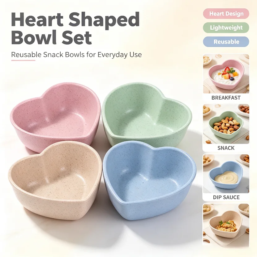 Heart-Shaped Seasoning Dish Simple Small Plate for Hamsters Soy Sauce Vinegar Tomato Sauce Peach Heart Shaped Dish