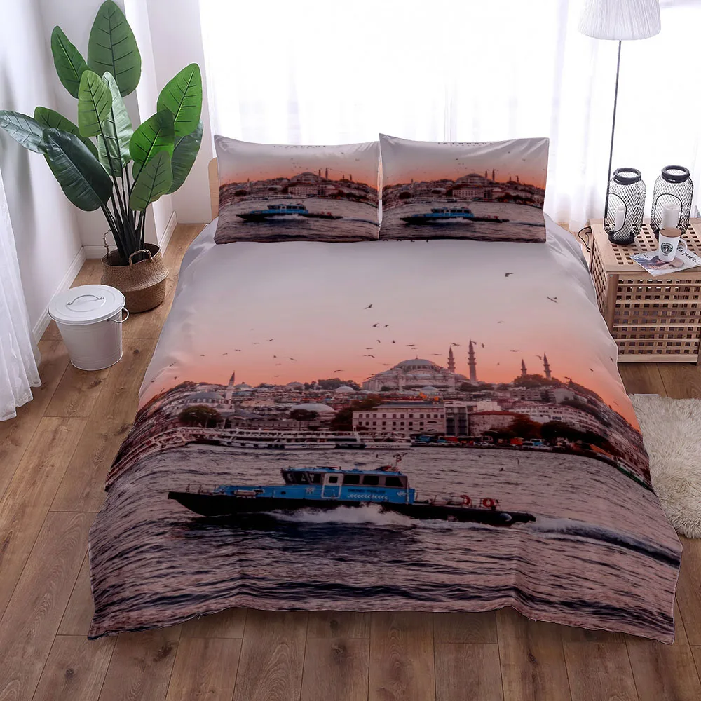 Imagem -06 - Conjunto de Roupa de Cama Notre Dame de Paris Cama King e Queen Size Casal e Twin Tamanho Individual ou Completo