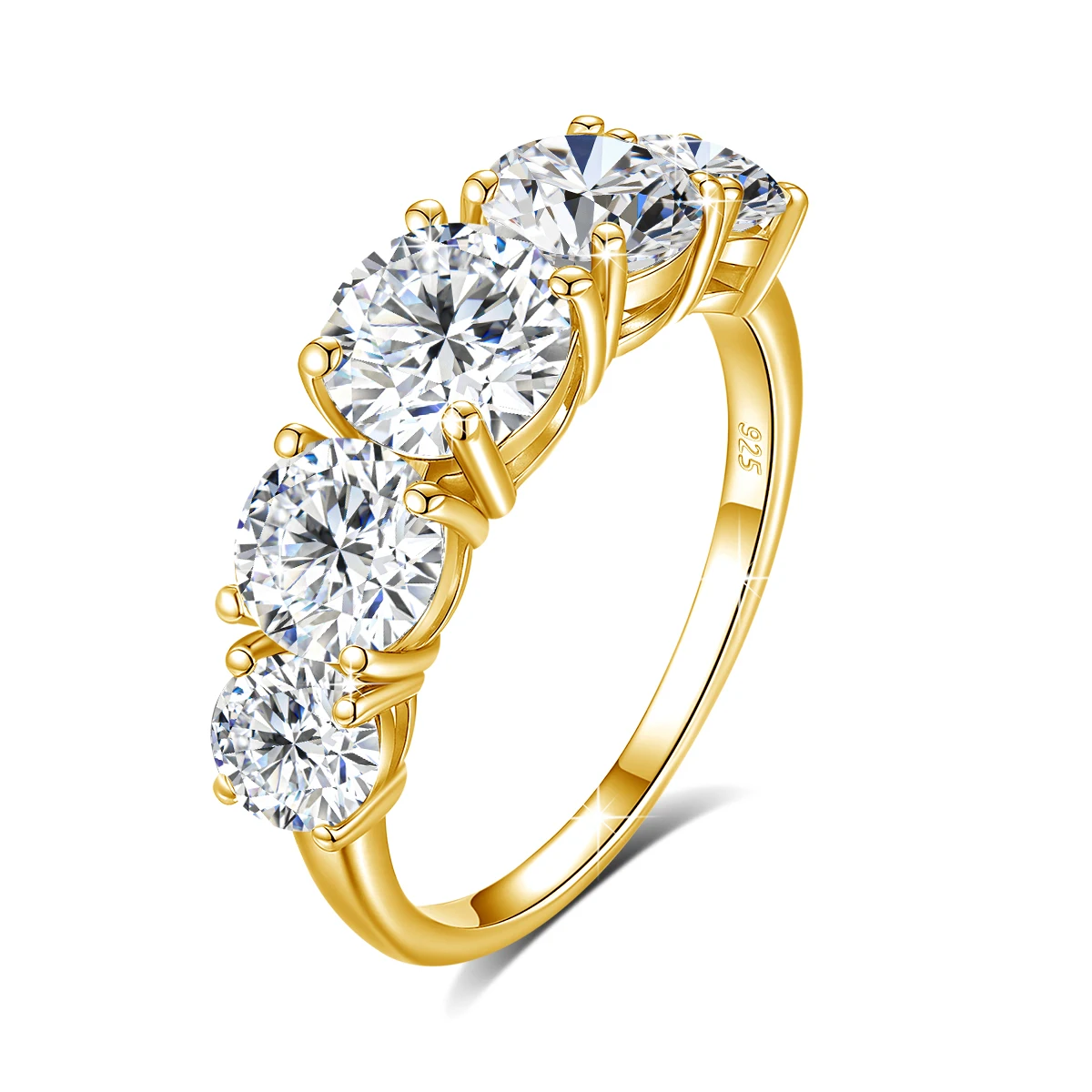 18k-plated-38ctw-genuine-moissanite-rings-for-women-5-stones-sparkling-bridal-wedding-jewelry-925-sterling-silver-ring