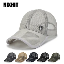 NIXHIT Mode Frauen männer Baseball Kappe Sommer Dünne Mesh Atmungsaktive Outdoor Sport Wandern Klettern Fahren Angeln Lkw Hut A277