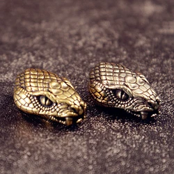 Snake Head Brass Buckle EDC Outdoor DIY Woven Paracord Pendant Adult Fidget Toy Paracord Rope Decompression Toy Edc Accessory