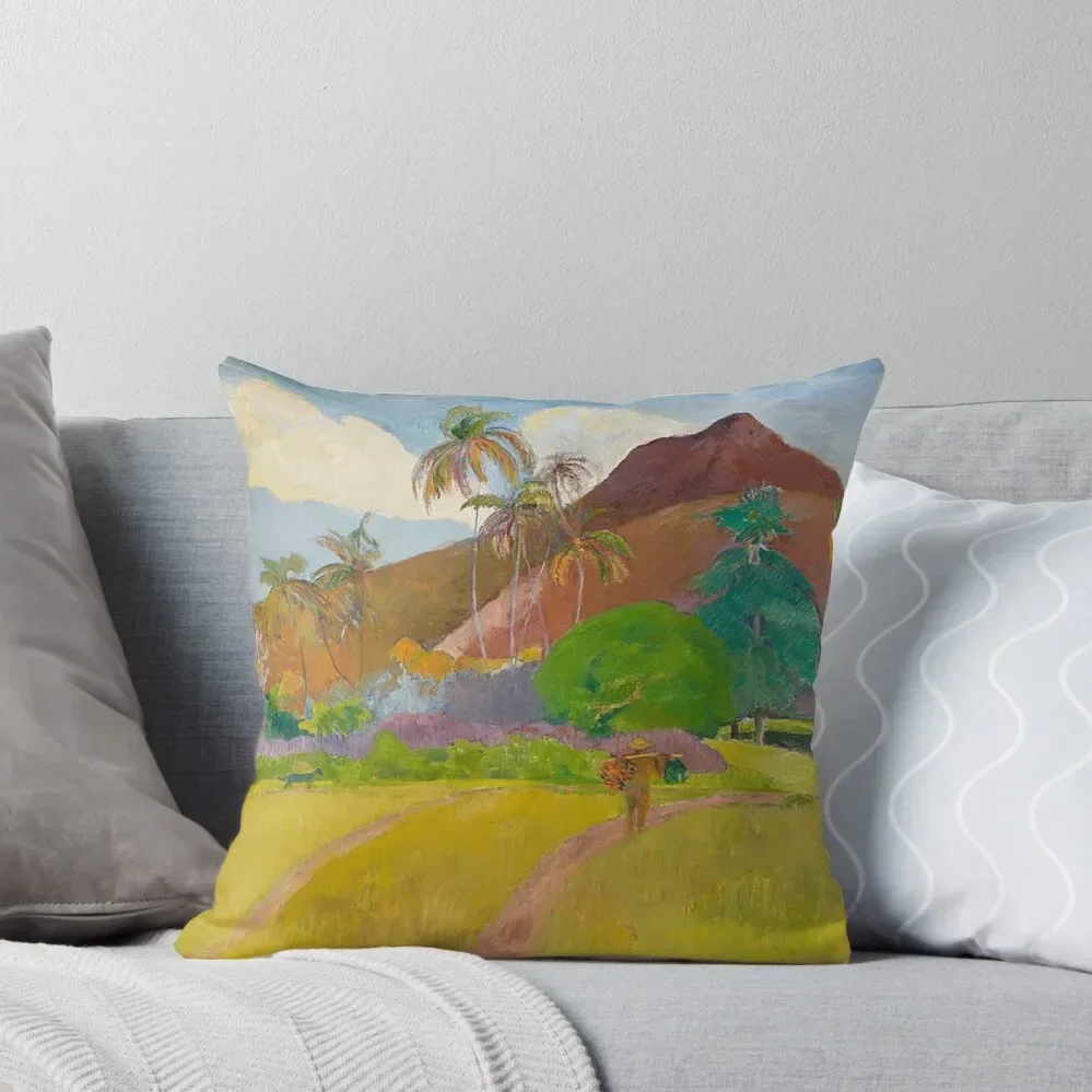 

Paul Gauguin -Tahitian Landscape Throw Pillow christmas pillow case bed pillows pillow