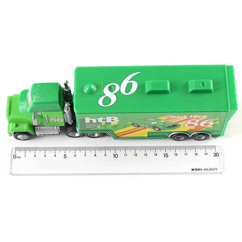 Auto-Transporter Lightning McQueen Jackson Storm Daniel Swervez Chick Hicks' Transporter Legierungs-Druckgussmodell Spielzeug-Container-LKW Geschenke – Detail 26
