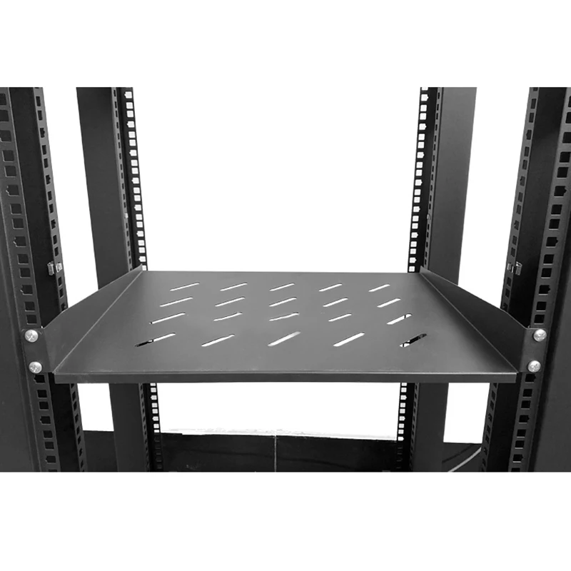 1U Server Rack Mount Shelf Vented Cantilever Tray For 19Inch Network Equipment Rack And Cabinet