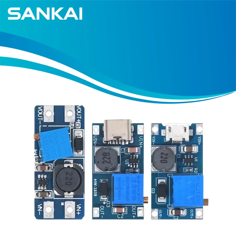 MT3608 2A DC-DC Boost Converter Module, Step-Up Power Supply