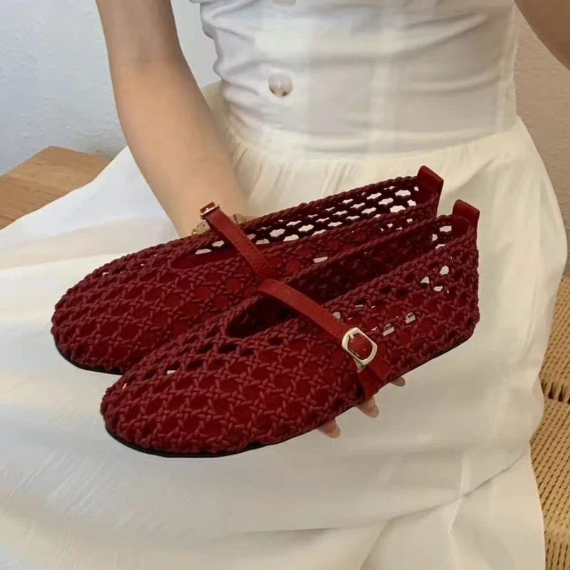 Flache Damen-Loafer-Schuhe, lässige modische Sandalen 2026, hohle Designer-Sport-Sommer-Laufschuhe, bequeme elegante Damen-Sandalen