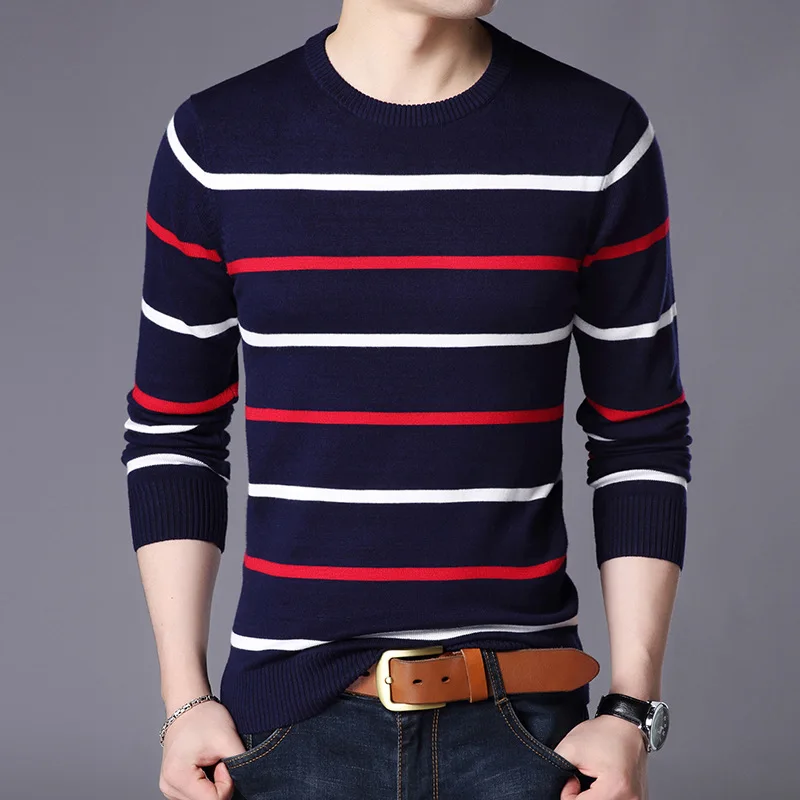 

2023 Autumn New Fashion Casual Korean Fit Round Neck Sweater Men's Trendy Comfortable Versatile Underlay