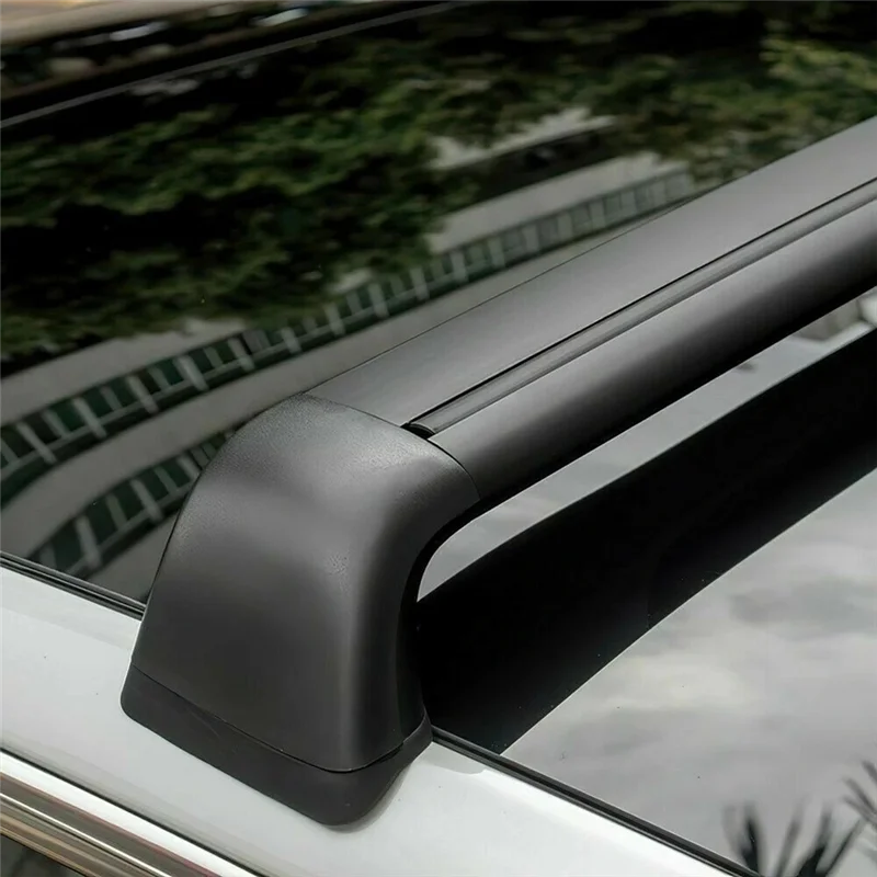 4Pcs 자동차 블랙 루프 랙 캡 레일 엔드 쉘 교체 Tesla Model 3 2017-2020 액세서리에 적합 썸네일 5