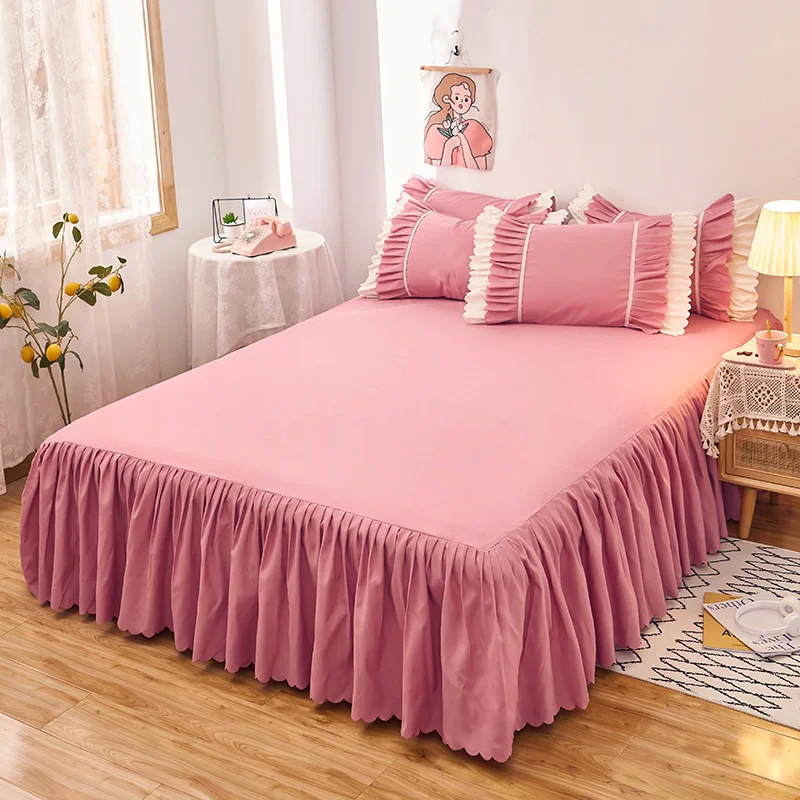 Imagem -06 - Casal Cama Quilt Conjunto com Fronhas Pink Duvet Cover Lençol Colcha Queen Size Consolador Cama de Luxo Pcs