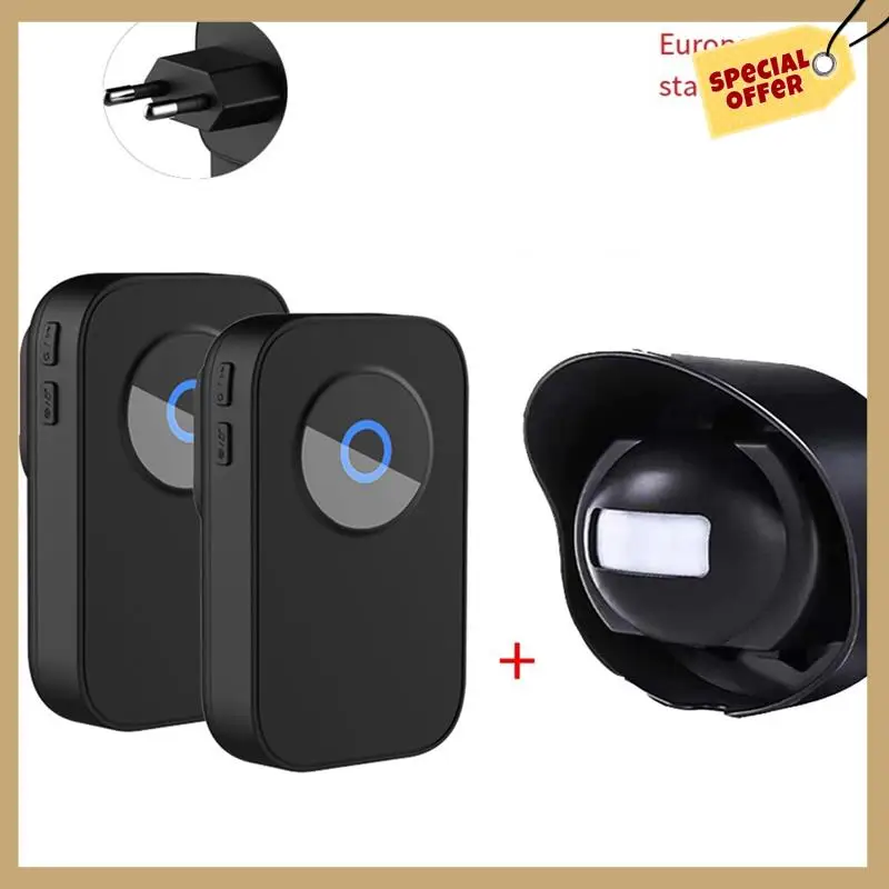 Беспроводной водонепроницаемый дверной звонок «два в одном», инфракрасный индукционный дверной звонок для человеческого тела, напоминание о магазине, приветственное устройство, вилка стандарта США, простота в использовании