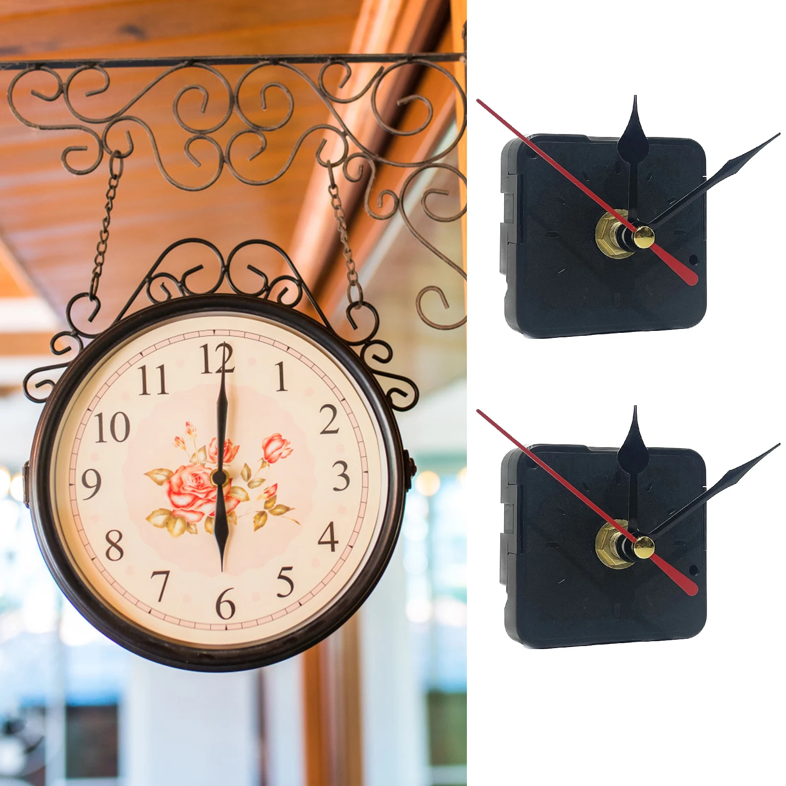 Quartz Clock Movement Mechanism Replaceable Retro Wall Clock Decorative Clock Parts and Accessories