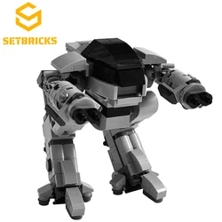 SETBRICKS MOC Robot Mechanical War Police Building Blocks Movie Executing ED 209 Machine Series Bricks For Children's Toy Gift