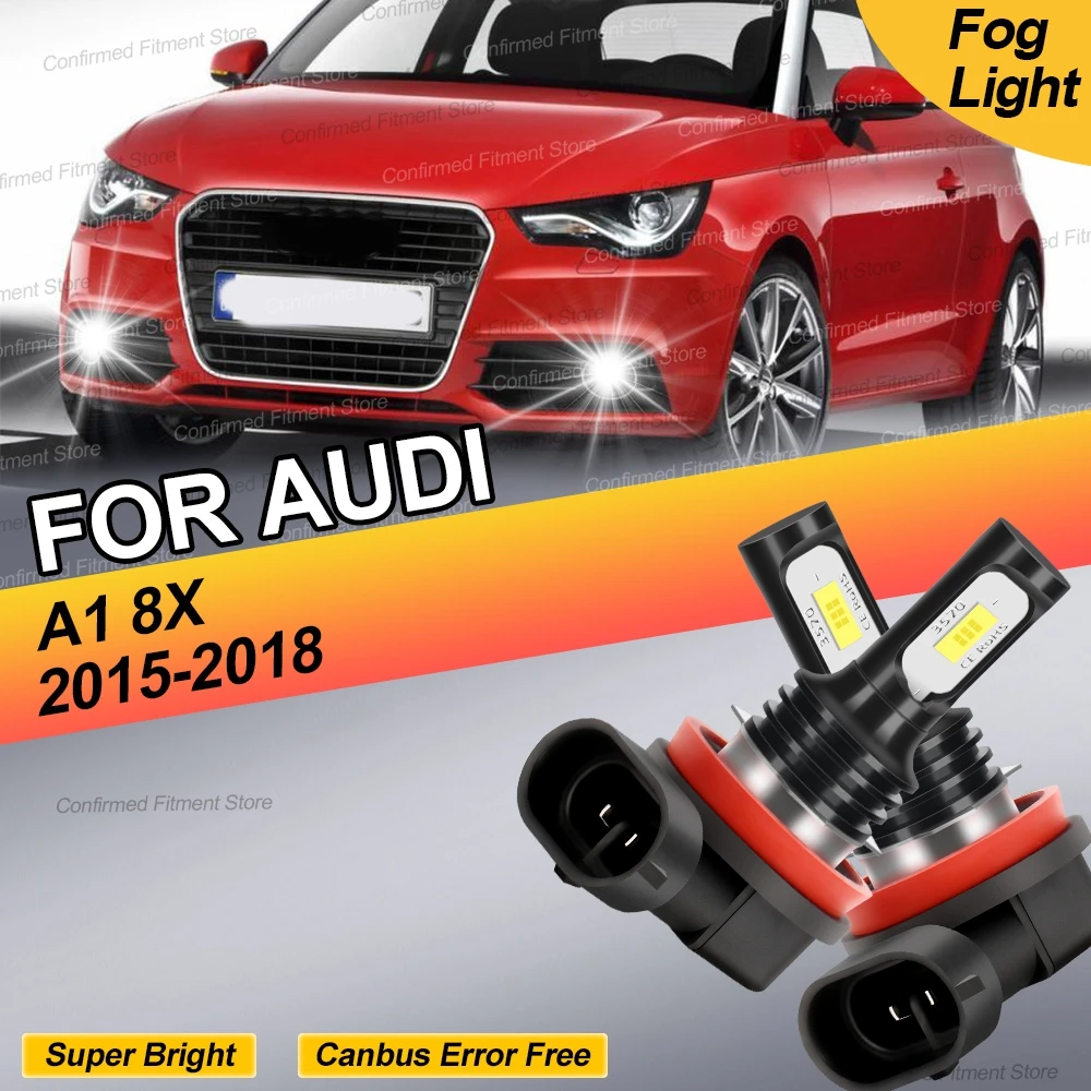 

2 шт. 100 Вт 22000LM Светодиодная лампа H8 Canbus без ошибок Светодиодная передняя противотуманная фара 1: 1 Мини-дизайн Авто Свет для Audi A1 8X 2015-2018