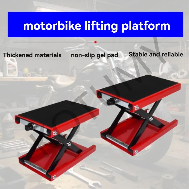 Motorcycle Lift Table Heavy Duty Hydraulic Lift Steel Dirt Bike ATV Wide Deck Scissor Lift Jack Table Foot Stand Jack